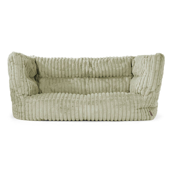 2-Sitzer Louis Sitzsacksofa - Ultra Plüsch Cord Salbeigrün 01
