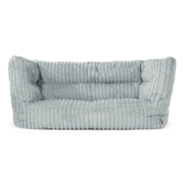 2-Sitzer Louis Sitzsacksofa - Ultra Plüsch Cord Taubenblau 01