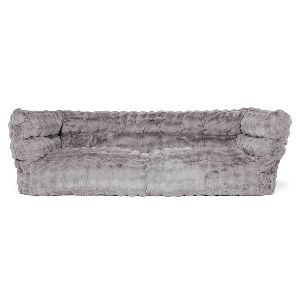 3-Sitzer Louis Sitzsacksofa - Bubble Pelz Grau 01