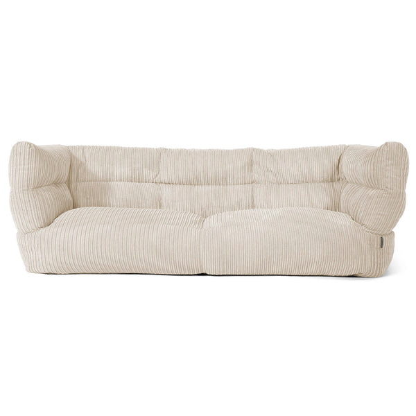 3-Sitzer Louis Sitzsacksofa - Cord Creme 01