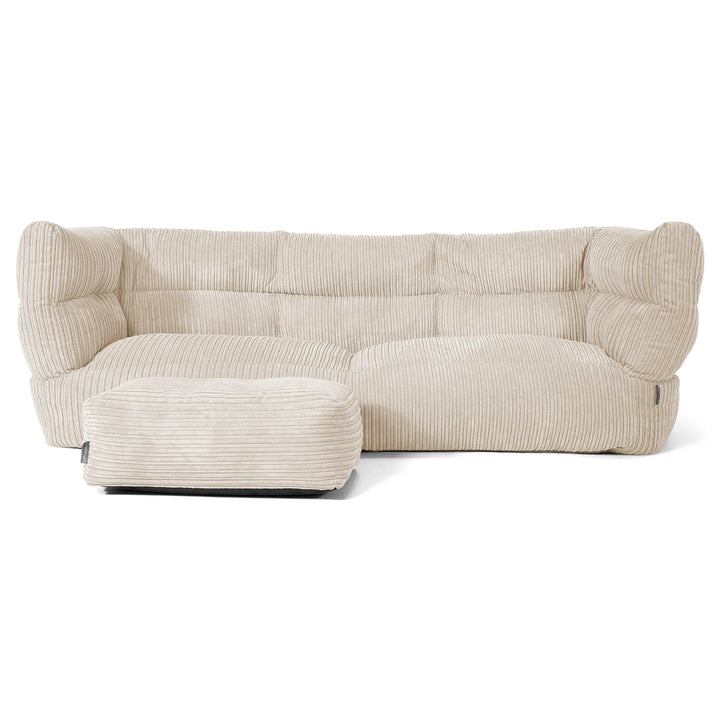 3-Sitzer Louis Sitzsacksofa - Cord Creme 02