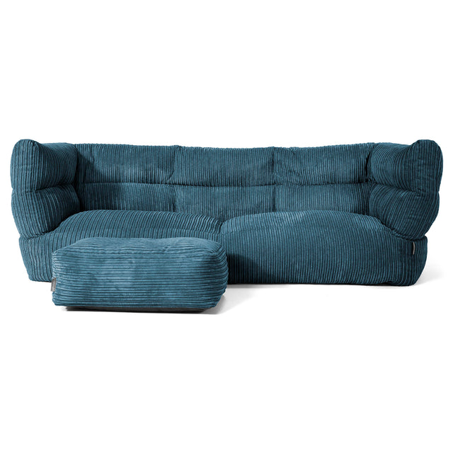 3-Sitzer Louis Sitzsacksofa - Cord Marineblau 02