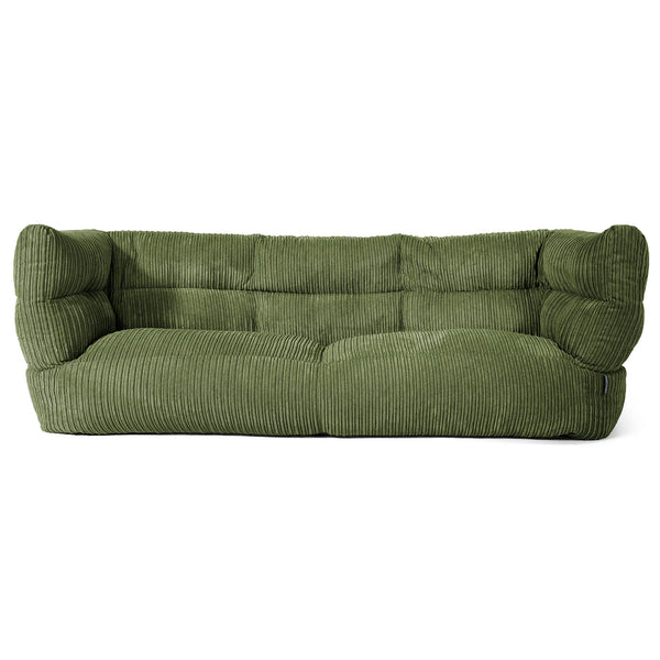 3-Sitzer Louis Sitzsacksofa - Cord Nadelwaldgrün 01