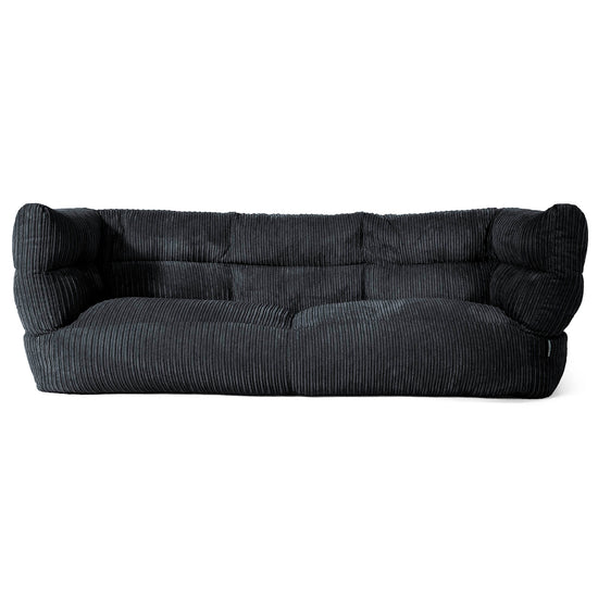 3-Sitzer Louis Sitzsacksofa - Cord Schwarz 01