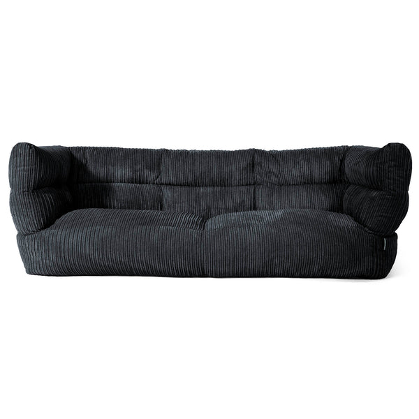 3-Sitzer Louis Sitzsacksofa - Cord Schwarz 01