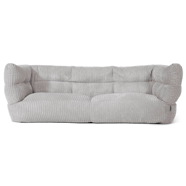 3-Sitzer Louis Sitzsacksofa - Cord Silbergrau 01