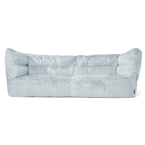 3-Sitzer Louis Sitzsacksofa - Kaninchen Kunstfell Pastellblau 01