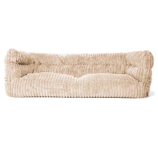 3-Sitzer Louis Sitzsacksofa - Ultra Plüsch Cord Creme 01