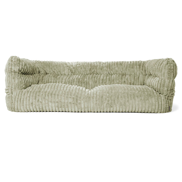 3-Sitzer Louis Sitzsacksofa - Ultra Plüsch Cord Salbeigrün 01