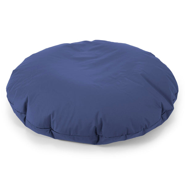 Flexforma Runder Sitzsack als Bodenkissen für Erwachsene - Pflegeleicht Marineblau 01