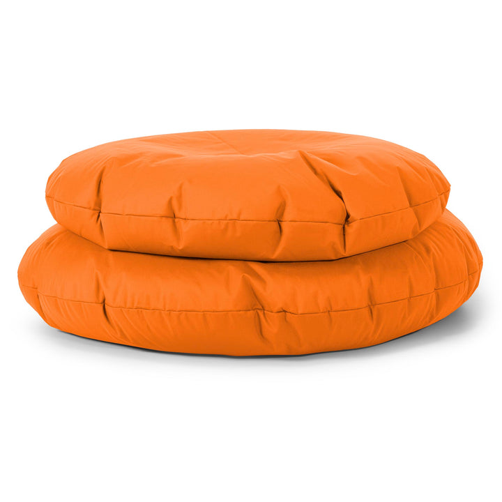 Flexforma Runder Sitzsack als Bodenkissen für Erwachsene - Pflegeleicht Orange 03