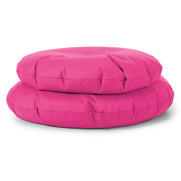Flexforma Runder Sitzsack als Bodenkissen für Erwachsene - Pflegeleicht Pink 03