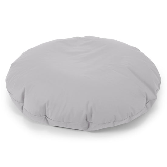 Flexforma Runder Sitzsack als Bodenkissen für Erwachsene - Pflegeleicht Silber 01