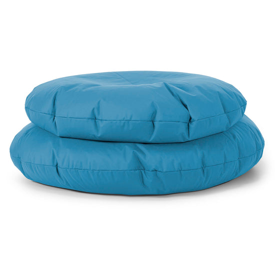 Flexforma Runder Sitzsack als Bodenkissen für Erwachsene - Pflegeleicht Türkisblau 03