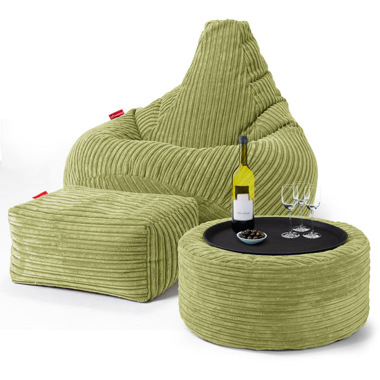 Gaming Sitzsack Sessel - Cord Hellgrün 03