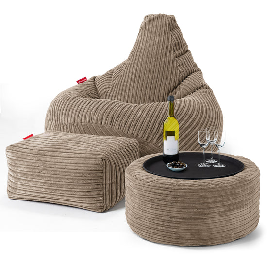 Gaming Sitzsack Sessel - Cord Sand 03
