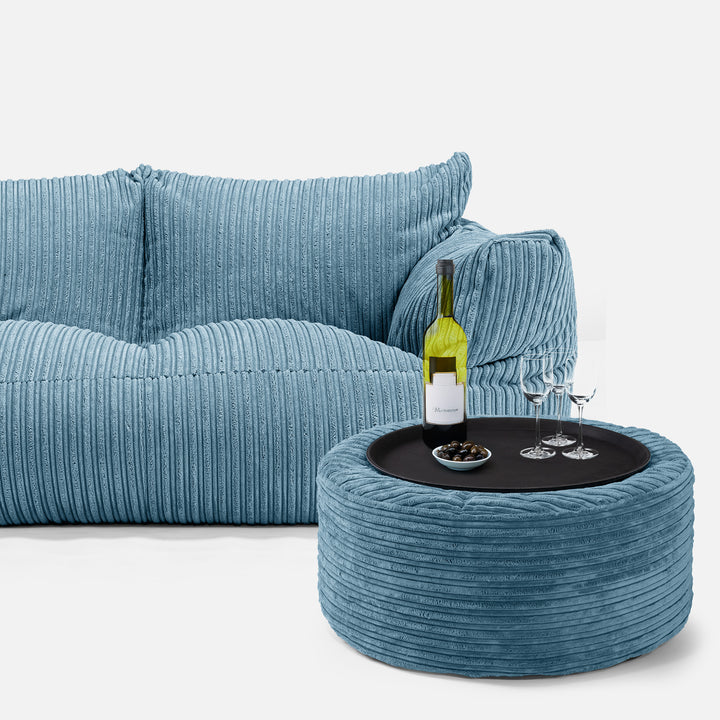 Josephine Sitzsack Sofa - Cord Türkis 03