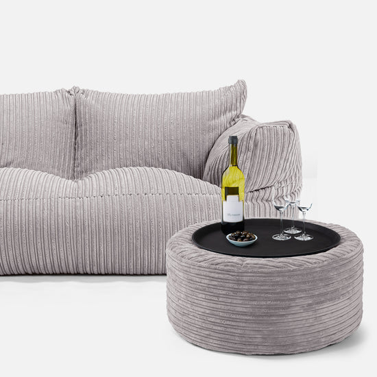 Josephine Sitzsack Sofa - Cord Silbergrau 03