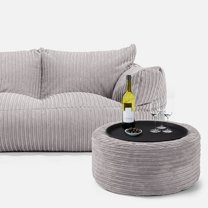 Josephine Sitzsack Sofa - Cord Silbergrau 03