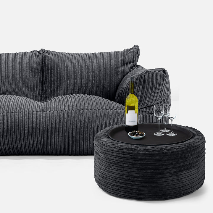 Josephine Sitzsack Sofa - Cord Schwarz 03