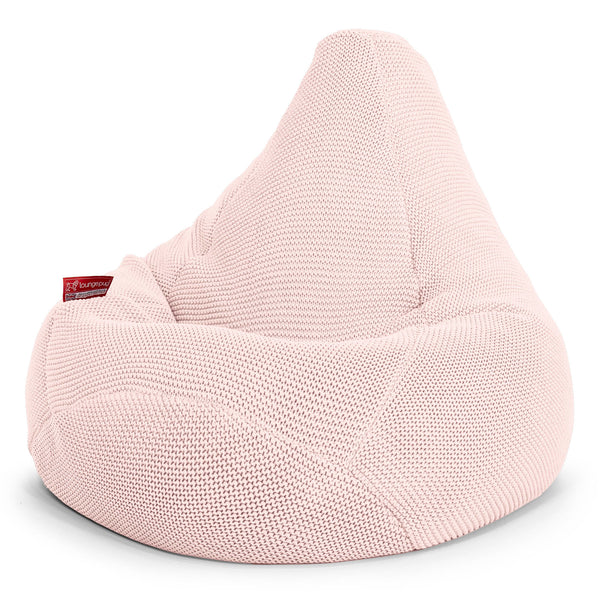 Gaming Sitzsack Sessel - Ellos Grobgestrickt Baby Pink
