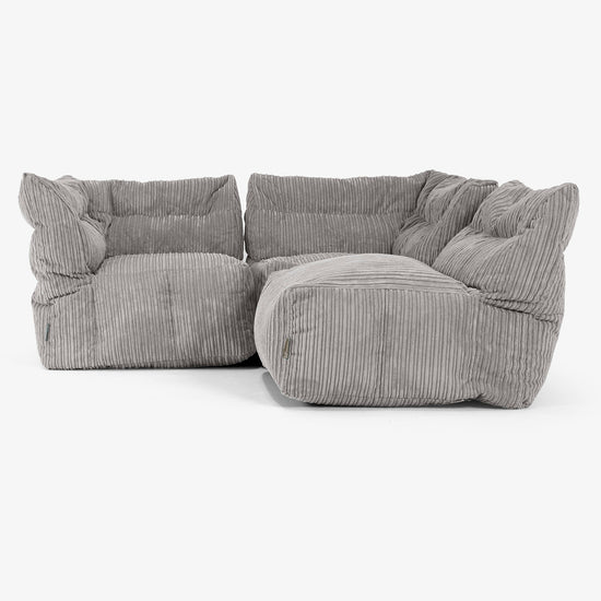 3-Sitzer Modulares Sofa-Set - Cord Graphitgrau 04