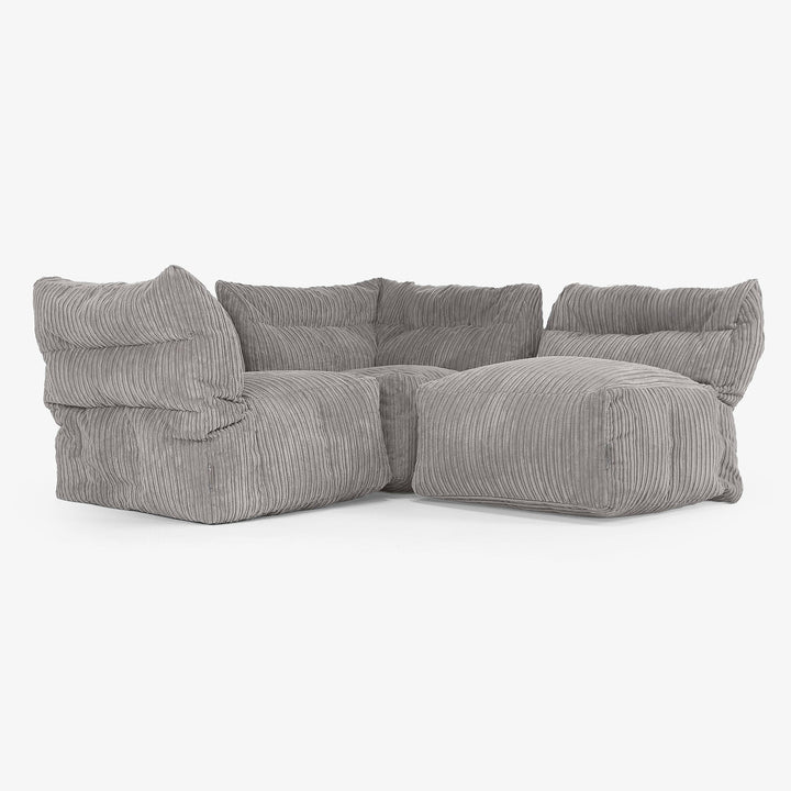 3-Sitzer Modulares Sofa-Set - Cord Graphitgrau 03
