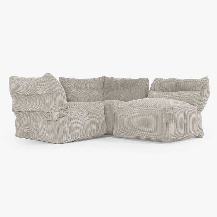 3-Sitzer Modulares Sofa-Set - Cord Nerzfarben 03