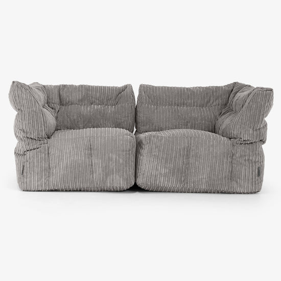 2-Sitzer Modulares Sofa-Set - Cord Graphitgrau 01