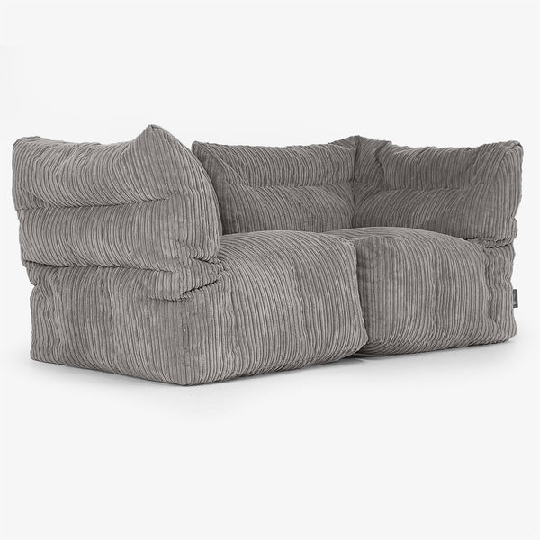2-Sitzer Modulares Sofa-Set - Cord Graphitgrau 01