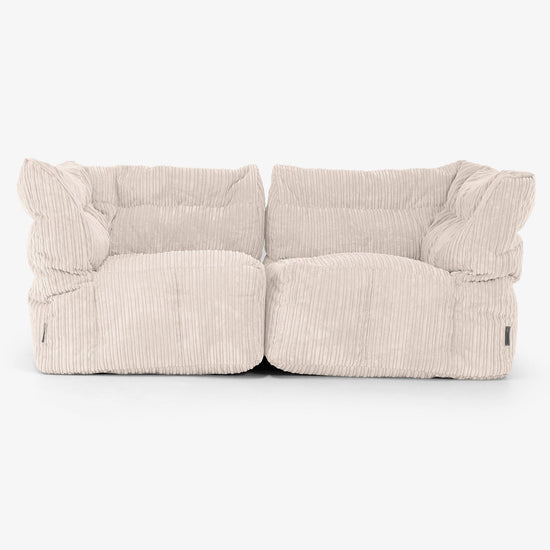 2-Sitzer Modulares Sofa-Set - Cord Elfenbein 01