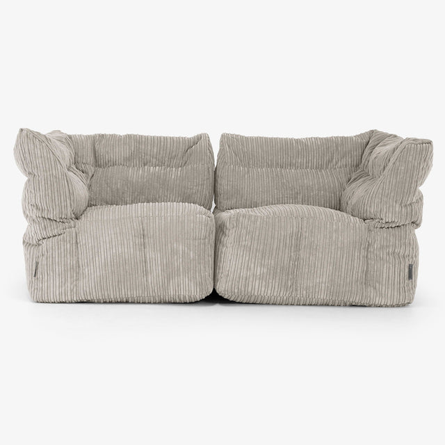 2-Sitzer Modulares Sofa-Set - Cord Nerzfarben 01