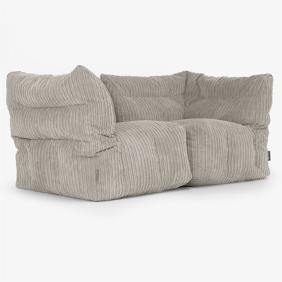 2-Sitzer Modulares Sofa-Set - Cord Nerzfarben 02