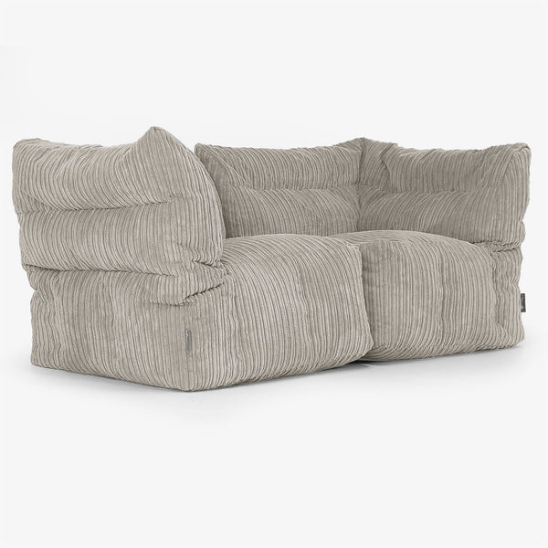 2-Sitzer Modulares Sofa-Set - Cord Nerzfarben 01