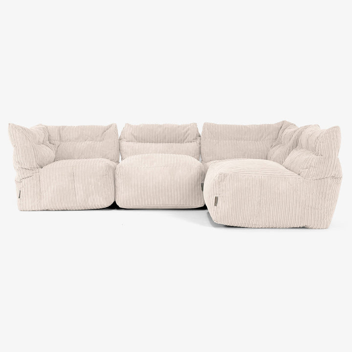 4-Sitzer Modulares Sofa-Set - Cord Elfenbein 03