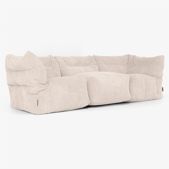 3-Sitzer Modulares Sofa-Set - Cord Elfenbein 02