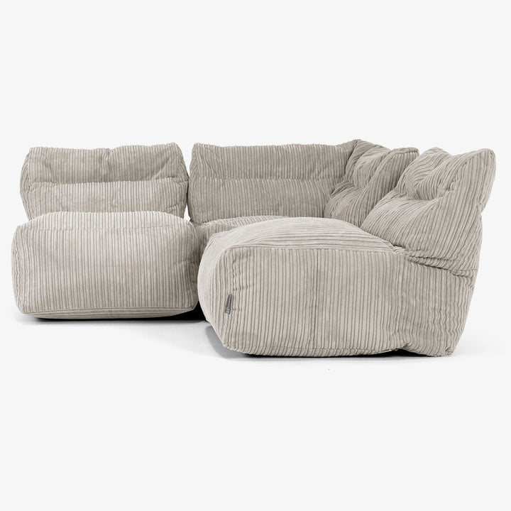 3-Sitzer Modulares Sofa-Set ohne Armlehnen - Cord Nerzfarben 02