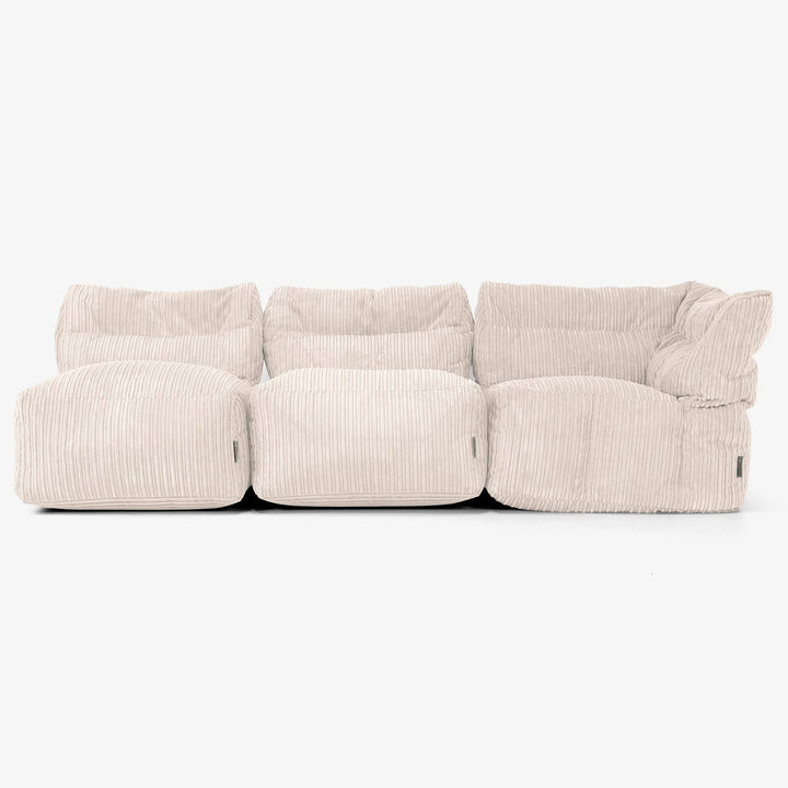 3-Sitzer Modulares Sofa-Set ohne Armlehnen - Cord Elfenbein 04