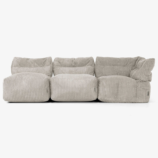 3-Sitzer Modulares Sofa-Set ohne Armlehnen - Cord Nerzfarben 04