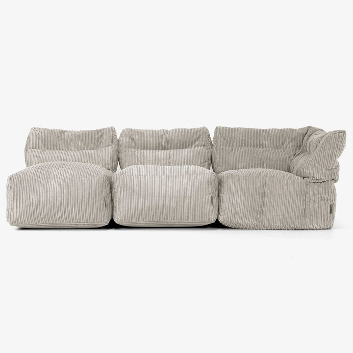 3-Sitzer Modulares Sofa-Set ohne Armlehnen - Cord Nerzfarben 04