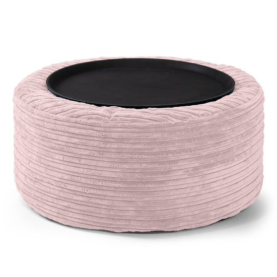 Sitzhocker - Cord Rosa 02