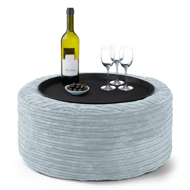 Sitzhocker - Cord Baby Blau 01