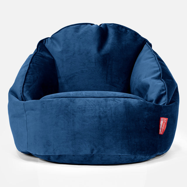 Bubble Sitzsack Sessel - Samt Marineblau  01