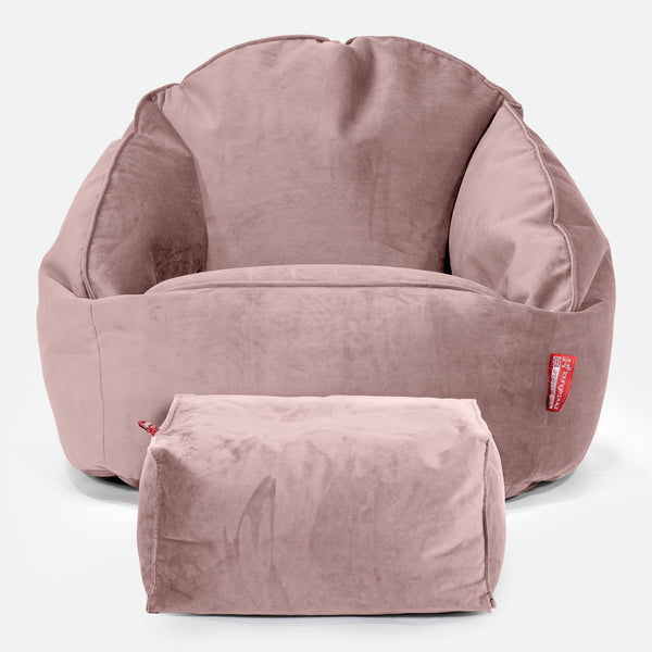 Bubble Sitzsack Sessel - Samt Pink 01