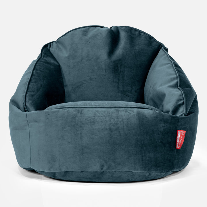 Bubble Sitzsack Sessel - Samt Türkis  01