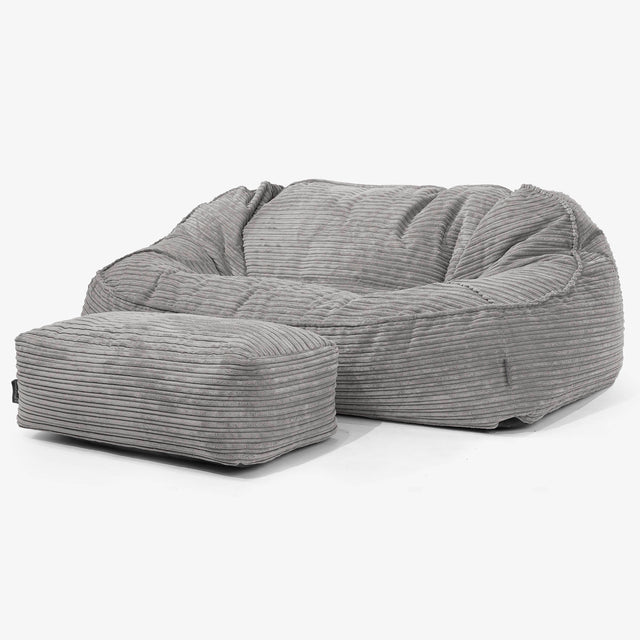 Das Slouchy XXL Sitzsack Sofa - Cord Graphitgrau 02