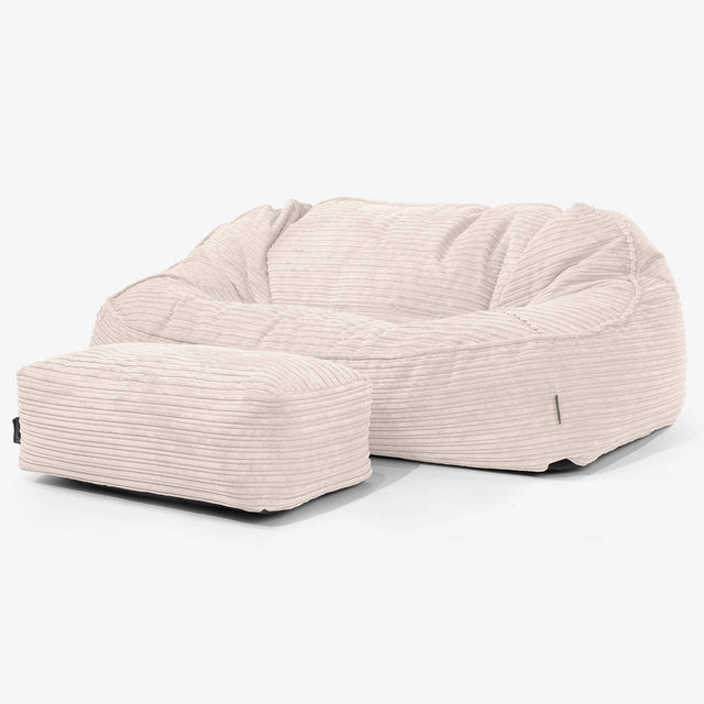 Das Slouchy XXL Sitzsack Sofa - Cord Elfenbein 02