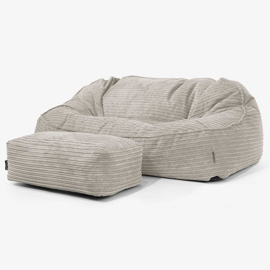 Das Slouchy XXL Sitzsack Sofa - Cord Nadelwaldgrün 02
