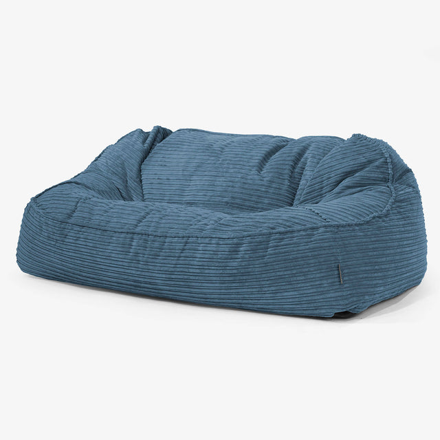 Das Slouchy XXL Sitzsack Sofa - Cord Marineblau 01