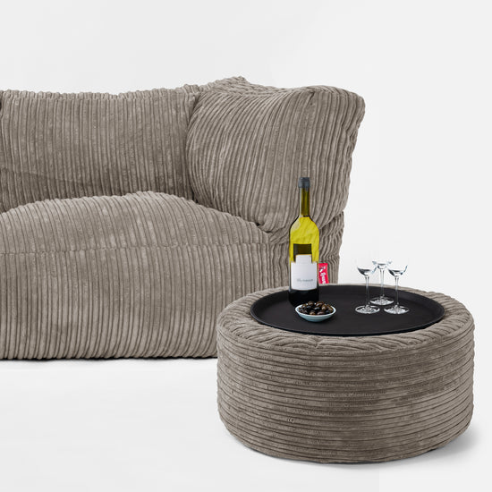 3-Sitzer Albert Sitzsacksofa - Cord Beigegrau 03